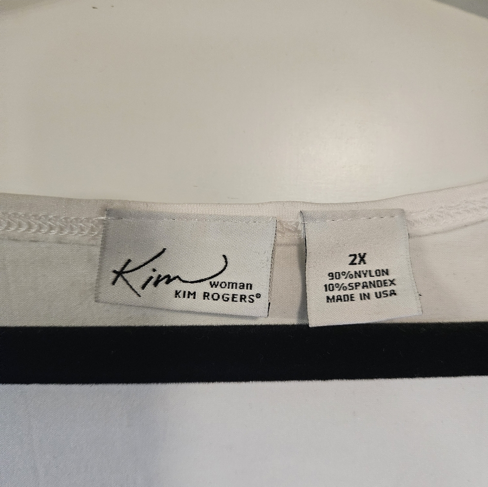 Kim Rogers 2X Women's White Sleeveless Top - Picture 3 of 4
